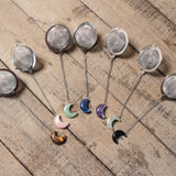 Mini Crescent Moon Gemstone Tea Ball Infuser