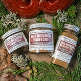 Alderwood Smoked Mega Mushroom Savory Nutritive Salt - An umami-packed gourmet seasoning salt fortified with 14 organic medicinal mushrooms!