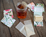 Tea Filter Travel Packs - Set of 20 Unbleached Tea Bags for Loose-Leaf Teas