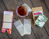 Tea Filter Travel Packs - Set of 20 Unbleached Tea Bags for Loose-Leaf Teas
