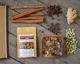 Roots & Rooibos Chai - a warming, adaptogen-enriched, chai-spiced tea to relieve stress and fatigue