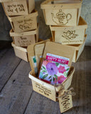 Deluxe Customized Wooden Berry Basket Tea Sampler Gift Set