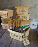 Deluxe Customized Wooden Berry Basket Tea Sampler Gift Set