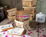 Deluxe Customized Wooden Berry Basket Tea Sampler Gift Set