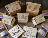 Deluxe Customized Wooden Berry Basket Tea Sampler Gift Set
