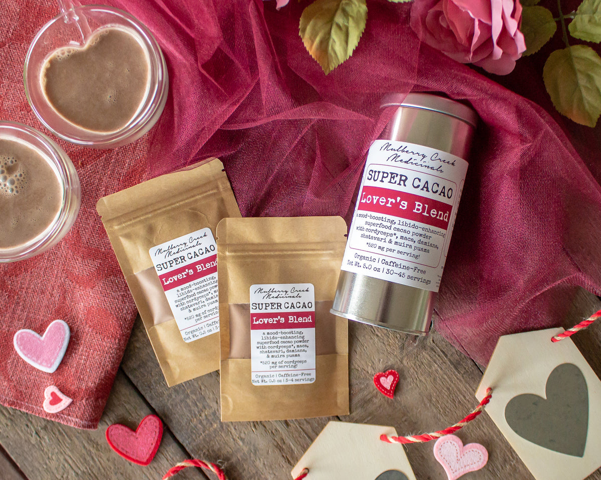 Lover's Blend Super Cacao - with mood-boosting herbs to enhance