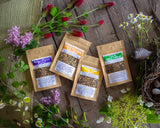 Spring Tea Collection - 4 uplifting blends to boost energy, decrease stress, & aid in detoxification