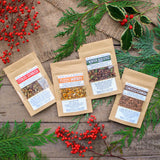 Winter Tea Collection - 4 Organic Loose-leaf Medicinal Herbal Teas to boost the immune system, lift mood, and nourish the body