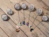 Mini Crescent Moon Gemstone Tea Ball Infuser