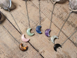 Mini Crescent Moon Gemstone Tea Ball Infuser