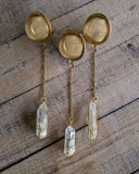 Gold / Rose Gold / Silver Wire-Wrapped Quartz Pillar Tea Ball Infuser -  tea steeper with wire wrapped tree on clear quartz crystal