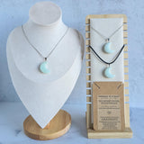 Crescent Moon Necklace - Choose from 11 different gemstone pendants