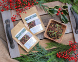 Winter Solstice - Organic Loose-Leaf Medicinal Chaga, Cedar, Rosehip & Elderberry Tea (a wintry, immune-boosting blend for seasonal support)