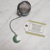 Mini Crescent Moon Gemstone Tea Ball Infuser