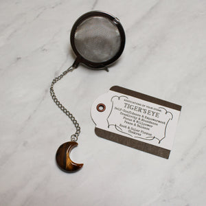 Mini Crescent Moon Gemstone Tea Ball Infuser